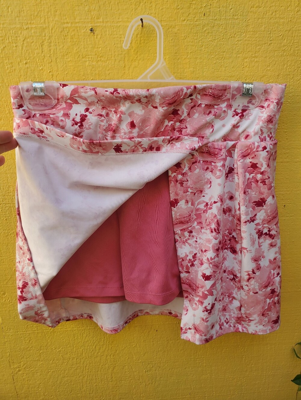 Pink Floral Skort with Built-in Shorts